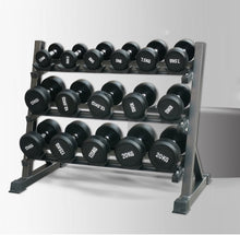 Load image into Gallery viewer, Large steel dumbbell rack for men&#39;s hexagon electroplated fixed dumbbells fitness equipment dumbbell cart
